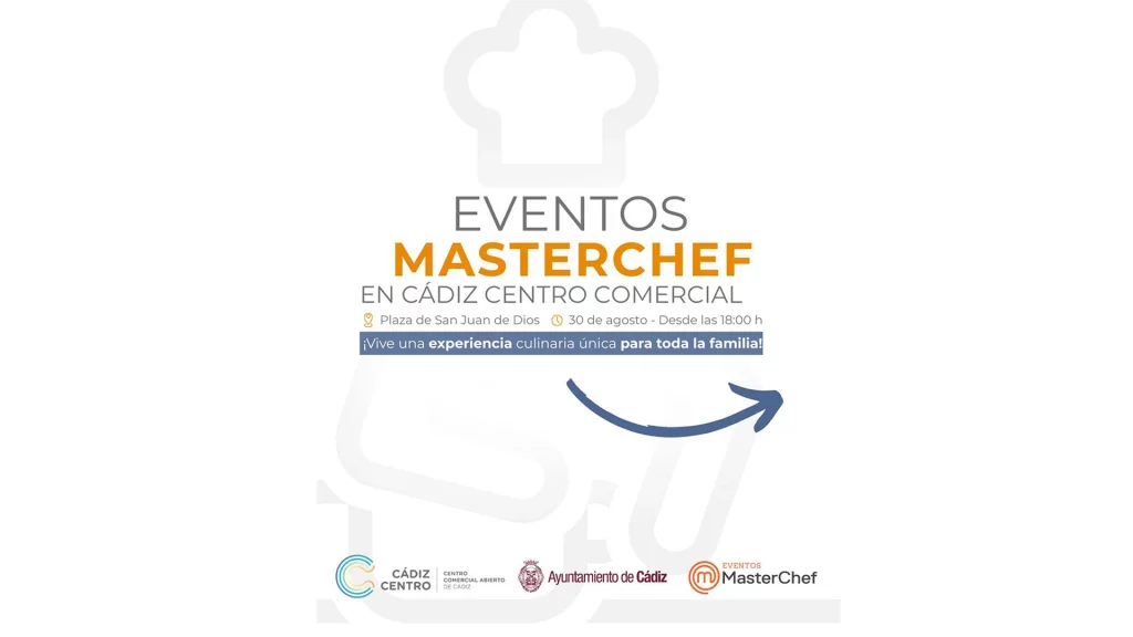 Imagen del cartel del evento de masterchef en Cádiz