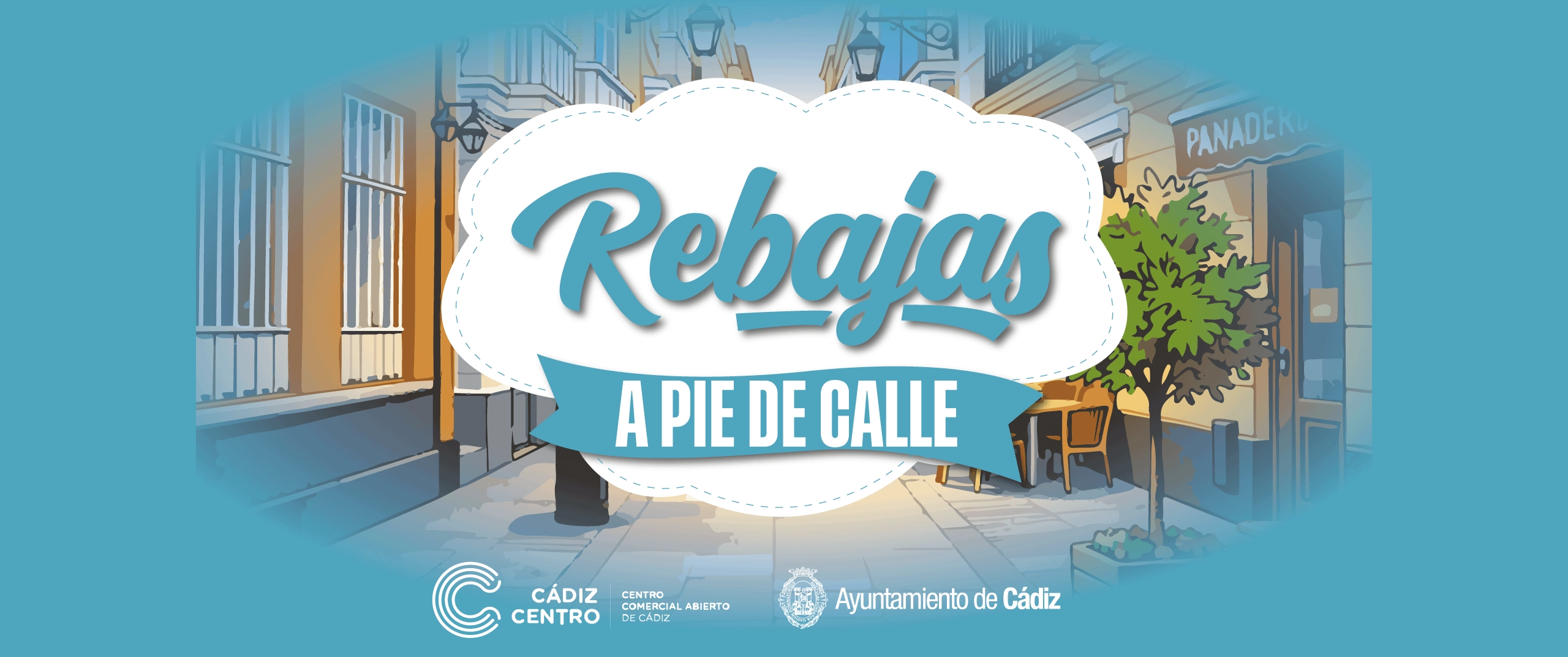 banner rebajas enero de cádiz centro comercial abierto