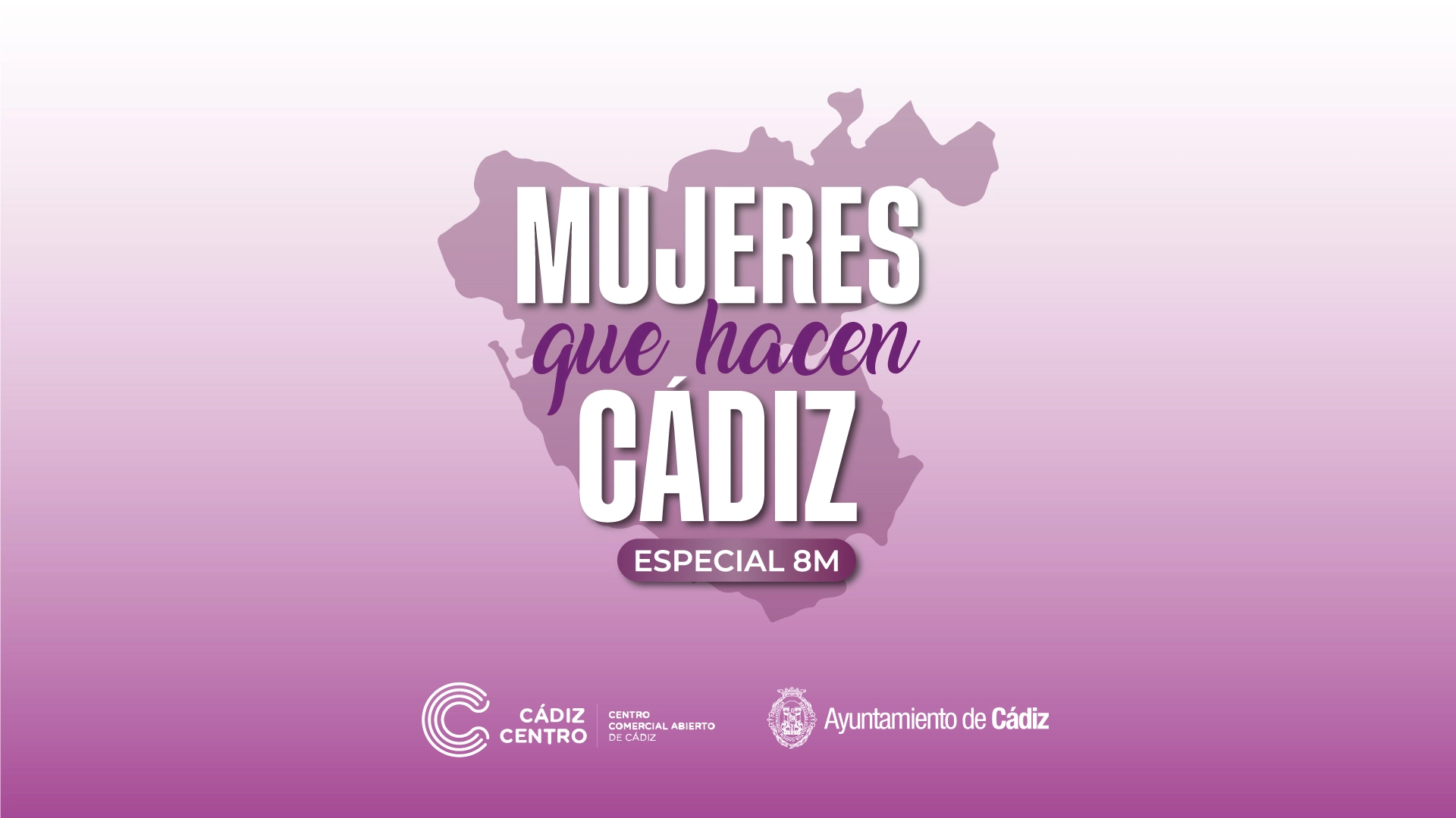 Imagen del banner de la campaña 8M de Cádiz centro comercial abierto