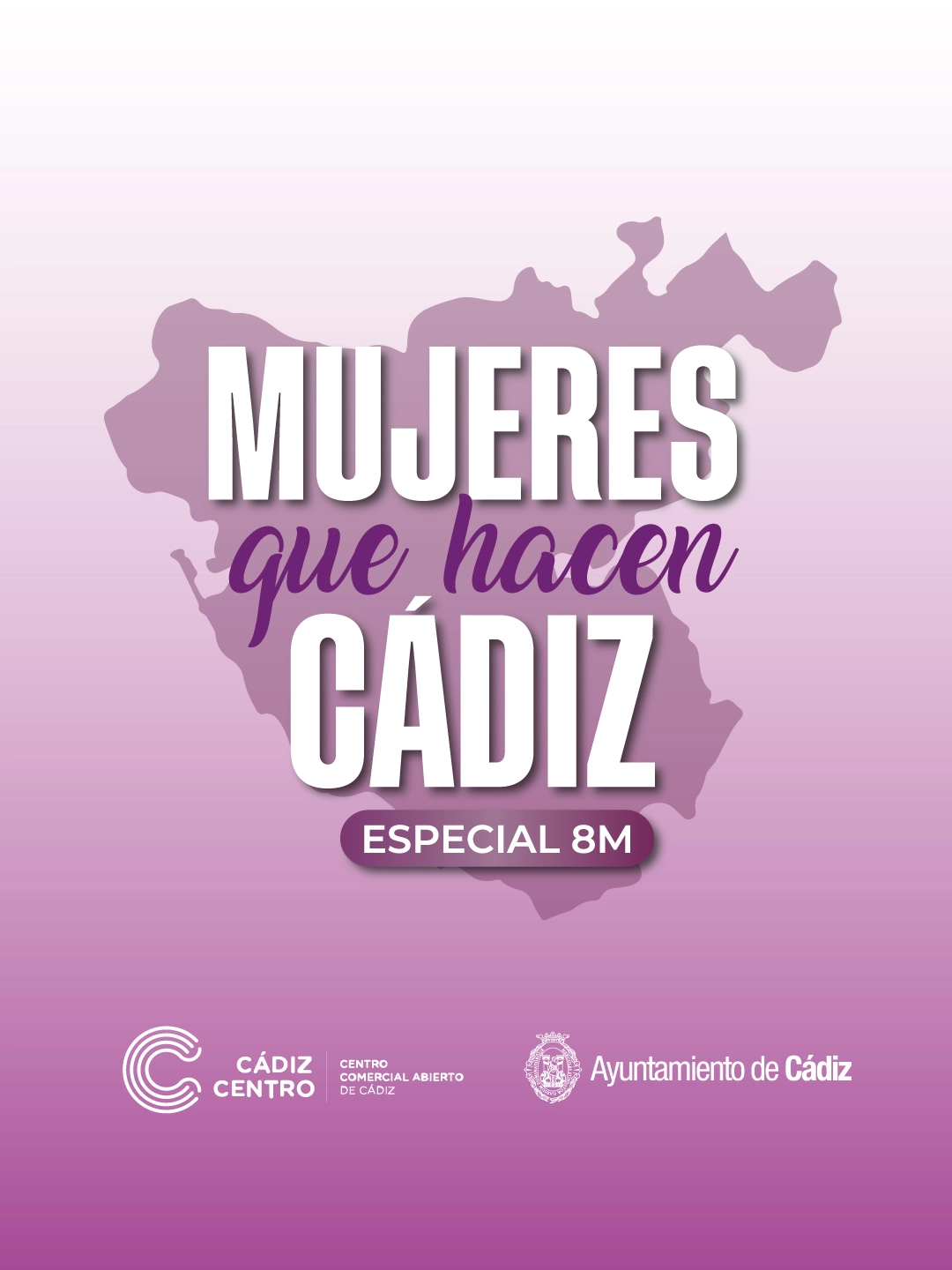 Imagen del banner de la campaña 8M de Cádiz centro comercial abierto