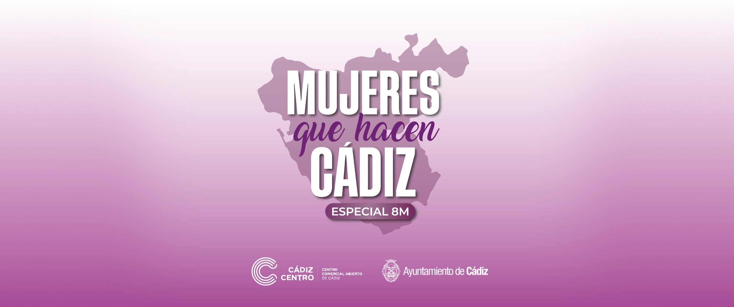 Imagen del banner de la campaña 8M de Cádiz centro comercial abierto