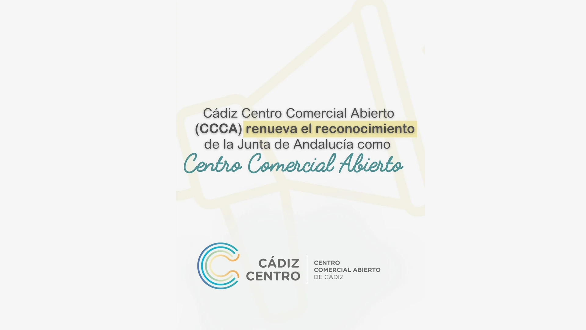 Imagen de la renovación de CCCA como Centro Comercial Abierto de la Junta de Andalucía