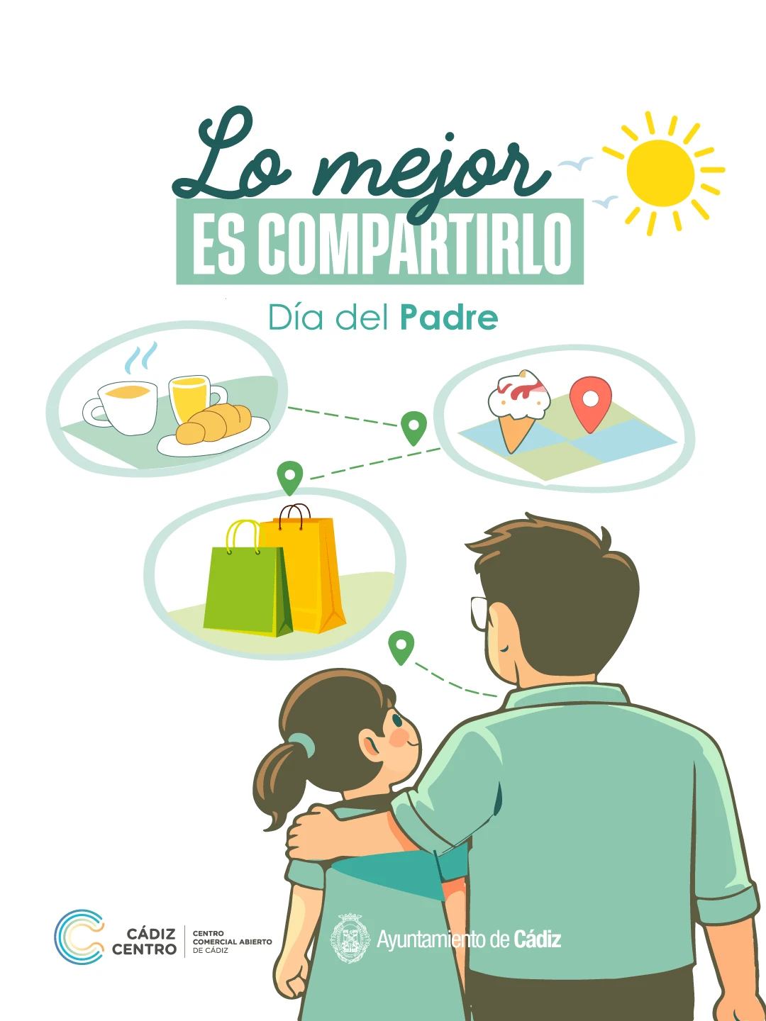 Imagen del banner de la campaña del día del padre de cádiz centro comercial abierto