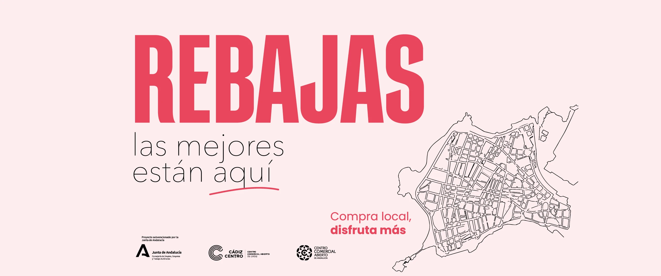 Imagen del cartel de las rebajas de verano de cádiz centro comercial abierto