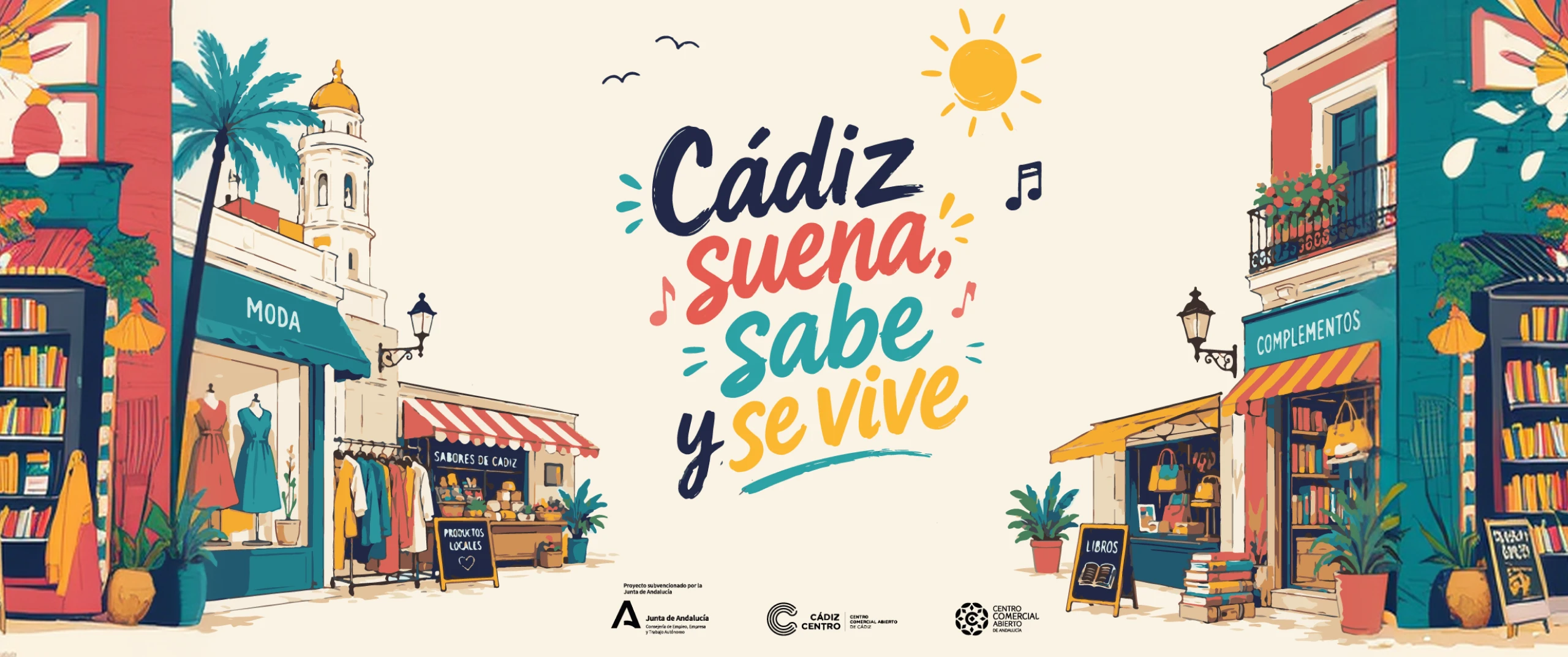 banner de la campaña de verano de cádiz centro comercial abierto 2026