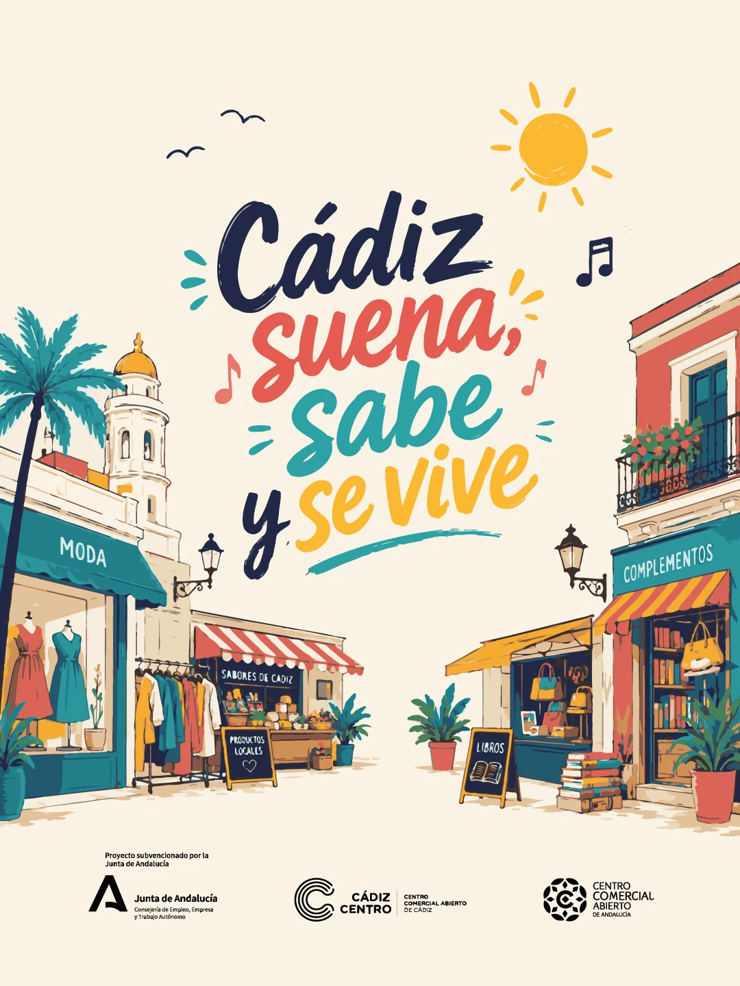 banner de la campaña de verano de cádiz centro comercial abierto 2026